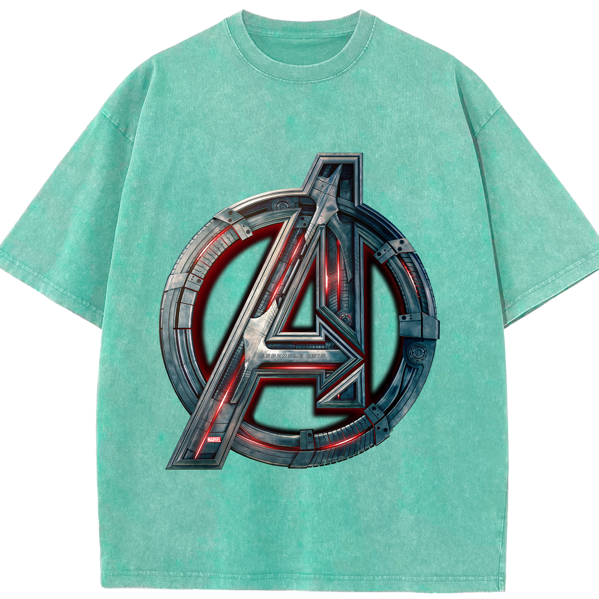 （画像用） アベンジャーズ The Avengers 綿100% ヴィンテージ風 半袖Tシャツ（フロントプリント）